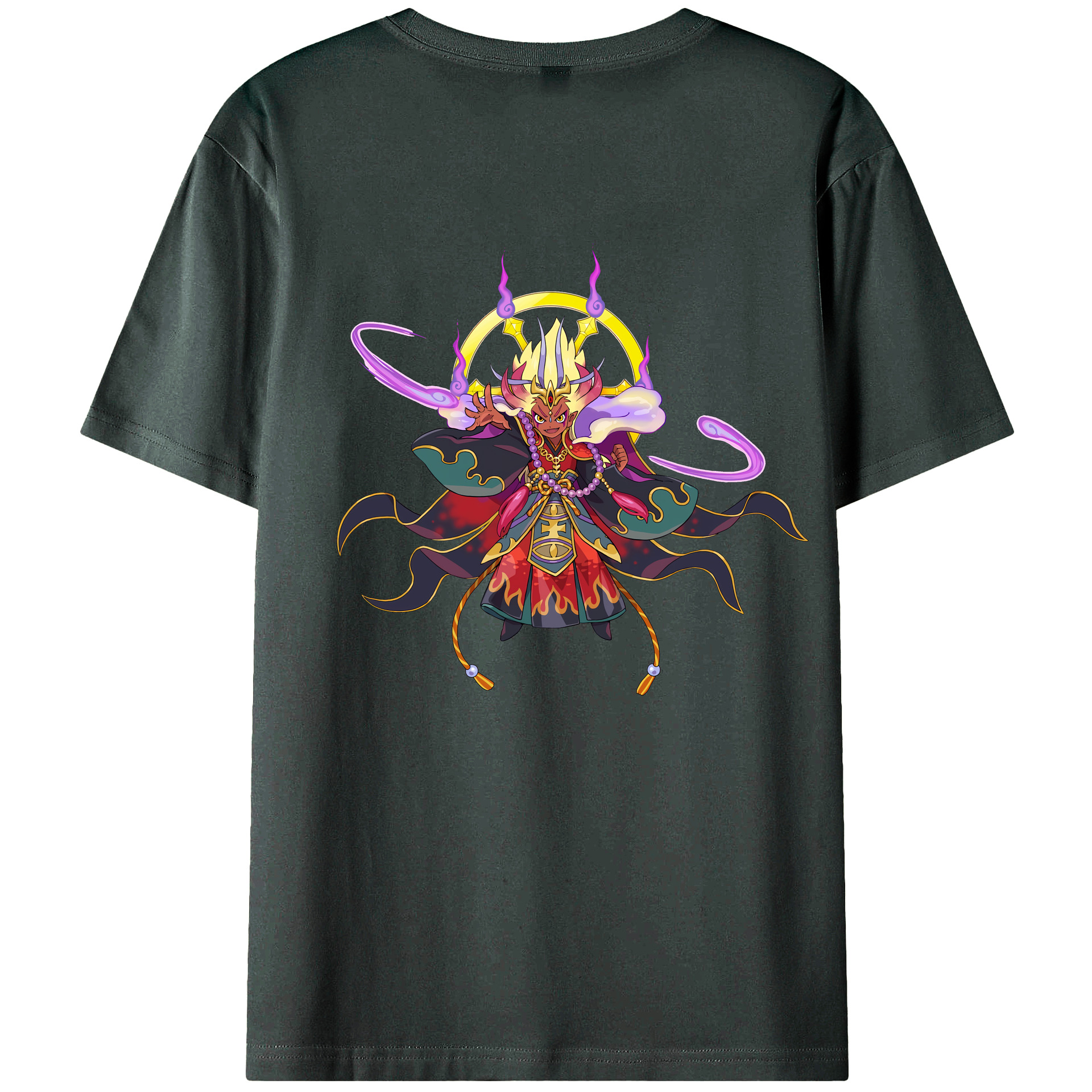 （画像用） 妖怪ウォッチ Yo-kai Watch 綿100％ メンズ半袖Tシャツ（バックプリント） 通気性